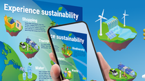 Person holding a smartphone with the ProtAct17 app to explore sustainability and the UN Sustainable Development Goals interactively. Person holding a smartphone with the ProtAct17 app to explore sustainability and the UN Sustainable Development Goals interactively.