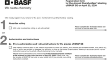 Graphic: Registration form for the Annual Shareholders’ Meeting of BASF SE on April 30, 2026 Graphic: Registration form for the Annual Shareholders’ Meeting of BASF SE on April 30, 2026