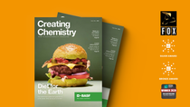 Cover of the Creating Chemistry magazine lies on a colored background Cover of the Creating Chemistry magazine lies on a colored background