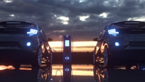 Electric cars charging at a charging station. 3d rendering. Electric cars charging at a charging station. 3d rendering.