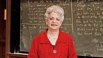 Professor Barbara Grosz in front of a lecture hall board Professor Barbara Grosz in front of a lecture hall board