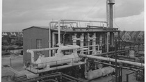 In 1931 BASF filed the patent for the manufacturing of Polyisobutene, which was sold under the product name Oppanol. The picture shows the cooling unit of the Oppanol plant at Ludwigshafen site in 1952.
Photo: BASF In 1931 BASF filed the patent for the manufacturing of Polyisobutene, which was sold under the product name Oppanol. The picture shows the cooling unit of the Oppanol plant at Ludwigshafen site in 1952.
Photo: BASF