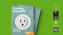 Cover of the Creating Chemistry magazine lies on a colored background Cover of the Creating Chemistry magazine lies on a colored background
