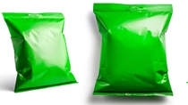 Green packaging template for your design. In different angles on a white background. Green packaging template for your design. In different angles on a white background.