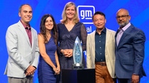 BASF Coatings recognized as a 2025 Supplier of the Year winner by General Motors. Left to right, Jeff Jones, Managing Director and Vice President, Global Automotive OEM Coatings, BASF Coatings; Sarah Kenny, Director, Global Key Account Management, BASF Coatings; Uta Holzenkamp President, BASF Coatings; Patrick Zhao, Senior Vice President, Global Automotive OEM Coatings, BASF Coatings; and Sham Kunjur, Executive Director Purchasing, General Motors.
Photo: GM BASF Coatings recognized as a 2025 Supplier of the Year winner by General Motors. Left to right, Jeff Jones, Managing Director and Vice President, Global Automotive OEM Coatings, BASF Coatings; Sarah Kenny, Director, Global Key Account Management, BASF Coatings; Uta Holzenkamp President, BASF Coatings; Patrick Zhao, Senior Vice President, Global Automotive OEM Coatings, BASF Coatings; and Sham Kunjur, Executive Director Purchasing, General Motors.
Photo: GM