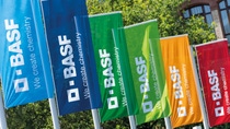 BASF flags at the Ludwigshafen site BASF flags at the Ludwigshafen site