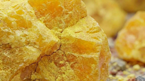 Sulfur crystals Sulfur crystals