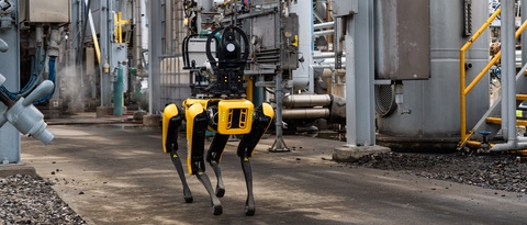 At BASF’s Verbund site in Geismar, Louisiana, this dog-like robot can capture digital and thermal images, video and sound. It can be programmed to walk specific routes at specific times or can be manually driven to inspection points. At BASF’s Verbund site in Geismar, Louisiana, this dog-like robot can capture digital and thermal images, video and sound. It can be programmed to walk specific routes at specific times or can be manually driven to inspection points.