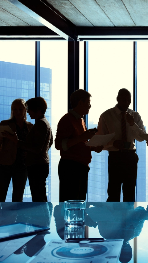 Group of Business Talking in a Meeting