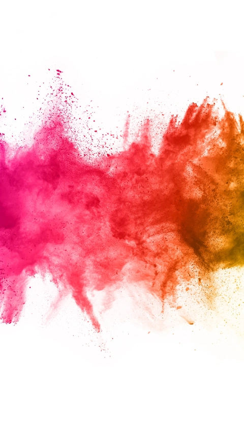 abstract powder splatted background. Colorful powder explosion on white background. Colored cloud. Colorful dust explode. Paint Holi.