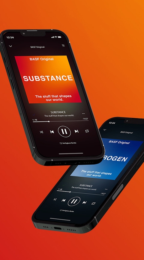 Stream the BASF podcast “SUBSTANCE” now on major streaming platforms.
Stream the BASF podcast “SUBSTANCE” now on major streaming platforms.
