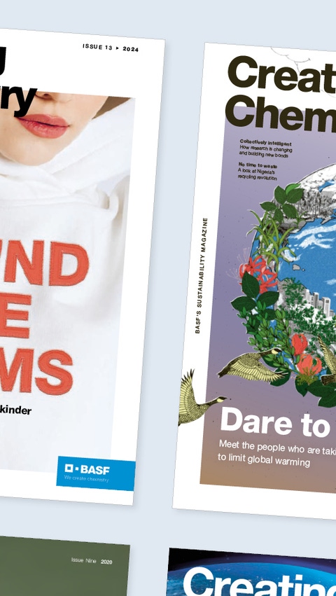 Collage aus Creating Chemistry Magazin Covern Collage aus Creating Chemistry Magazin Covern