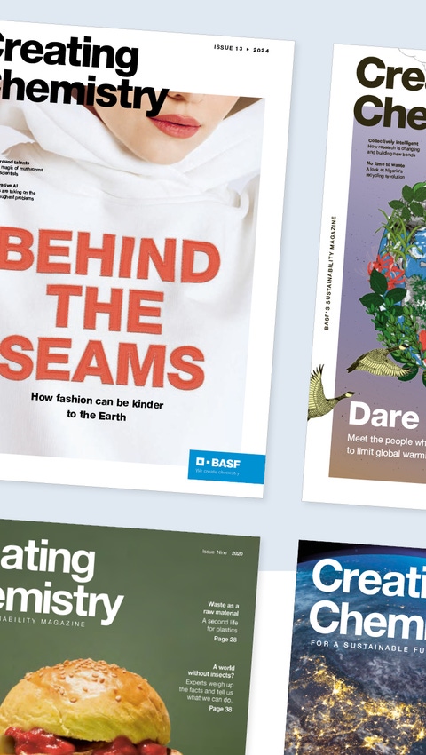 Collage aus Creating Chemistry Magazin Covern Collage aus Creating Chemistry Magazin Covern