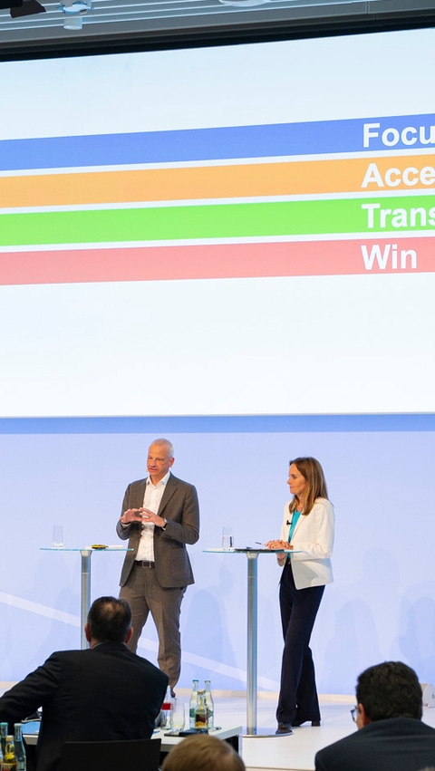 Photo from the BASF Capital Markets Day 2024 with Dr. Dirk Elvermann, Dr. Katja Scharpwinkel, Dr. Markus Kamieth and Stefanie Wettberg