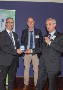 Left to right: Thierry Herning (Head of BASF France SAS), Fabien Boschetti (Managing Director BASF Coatings Services France), Yannick Pichot (Laboratory, Product Development Manager, BASF Coatings Services France) and Bernard Meunier (Former Director the French Center for Scientific Research (CNRS), President of the French Academy des Sciences). Left to right: Thierry Herning (Head of BASF France SAS), Fabien Boschetti (Managing Director BASF Coatings Services France), Yannick Pichot (Laboratory, Product Development Manager, BASF Coatings Services France) and Bernard Meunier (Former Director the French Center for Scientific Research (CNRS), President of the French Academy des Sciences).