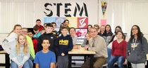 STEM teacher Greg Brovont with his seventh-grade students, one of the classrooms that will benefit from BASF’s $9,000 contribution to Wyandotte Public schools. STEM teacher Greg Brovont with his seventh-grade students, one of the classrooms that will benefit from BASF’s $9,000 contribution to Wyandotte Public schools.