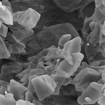 BASF has scaled-up and produced MOFs on industrial scale. With their crystalline, three-dimensional structures, MOFs offer a high capacity for the storage of a wide range of molecules including carbon dioxide (CO₂), and water (H₂O).
Photo: BASF BASF has scaled-up and produced MOFs on industrial scale. With their crystalline, three-dimensional structures, MOFs offer a high capacity for the storage of a wide range of molecules including carbon dioxide (CO₂), and water (H₂O).
Photo: BASF