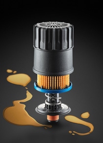BASF and Hengst have developed the world’s first reusable plastic spin-on oil filter module for cars. Blue.on is the sustainable alternative to conventional spin-on modules made from metal, since it does not need to be replaced during filter change. It is made from Ultramid® Structure LFX, a long glass fiber-reinforced high-performance plastic from BASF whose specific properties provide new opportunities for metal substitution. Photo: BASF 2020 BASF and Hengst have developed the world’s first reusable plastic spin-on oil filter module for cars. Blue.on is the sustainable alternative to conventional spin-on modules made from metal, since it does not need to be replaced during filter change. It is made from Ultramid® Structure LFX, a long glass fiber-reinforced high-performance plastic from BASF whose specific properties provide new opportunities for metal substitution. Photo: BASF 2020