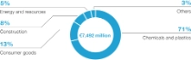 Diagram: Sales by direct customer industry 2025 - Petrochemicals Diagram: Sales by direct customer industry 2025 - Petrochemicals