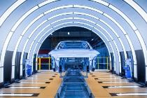 NIO ES8 – Full aluminum car body with BASF Oxsilan® thin film pretreatment, CathoGuard® 800 e-coat, waterborne primer, waterborne basecoat and a two component clear coat.
Photo: BASF NIO ES8 – Full aluminum car body with BASF Oxsilan® thin film pretreatment, CathoGuard® 800 e-coat, waterborne primer, waterborne basecoat and a two component clear coat.
Photo: BASF