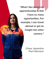 Chiara – BASF Apprentice Plant Mechanic, Germany  Chiara – BASF Apprentice Plant Mechanic, Germany