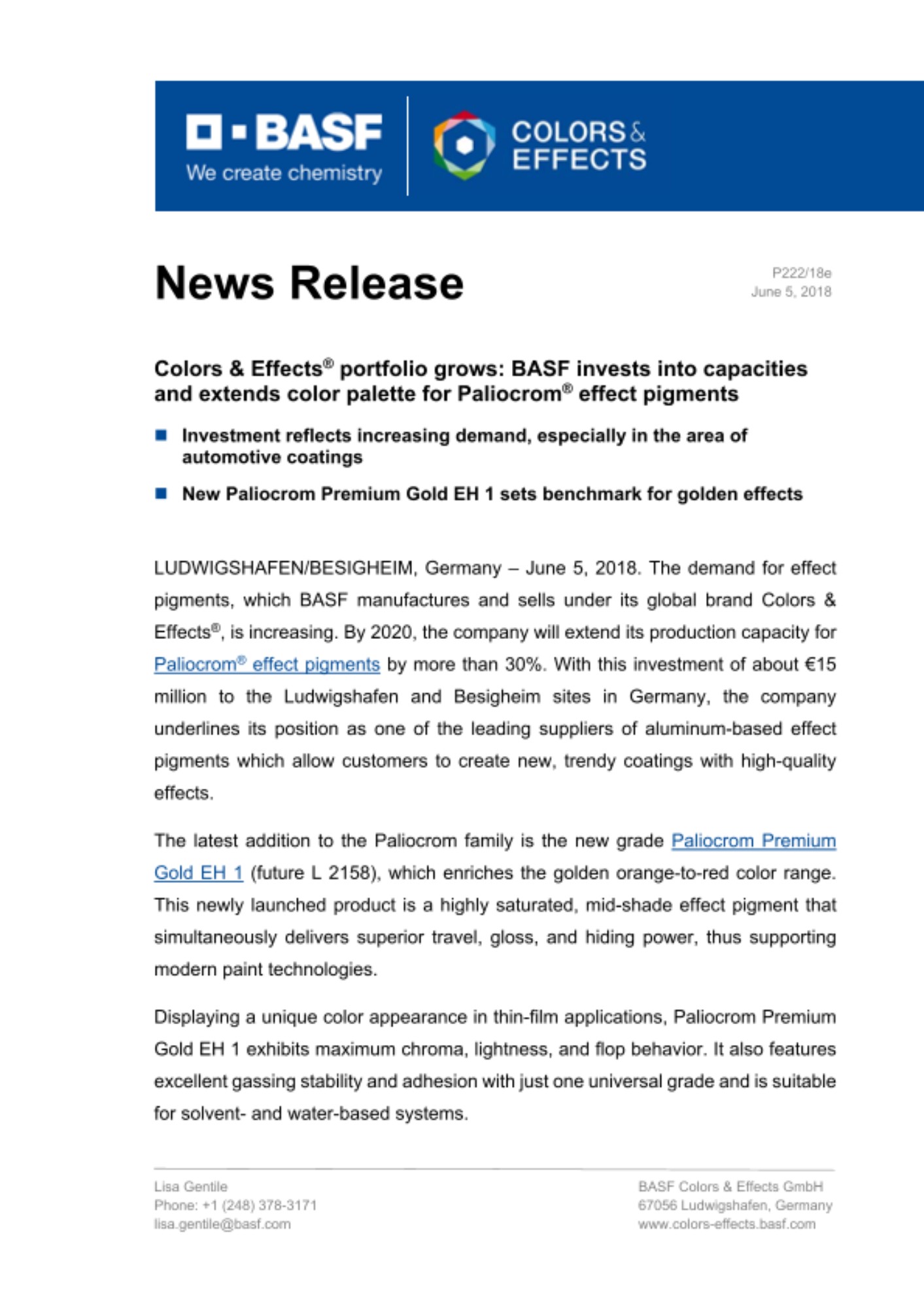 News Release News Release