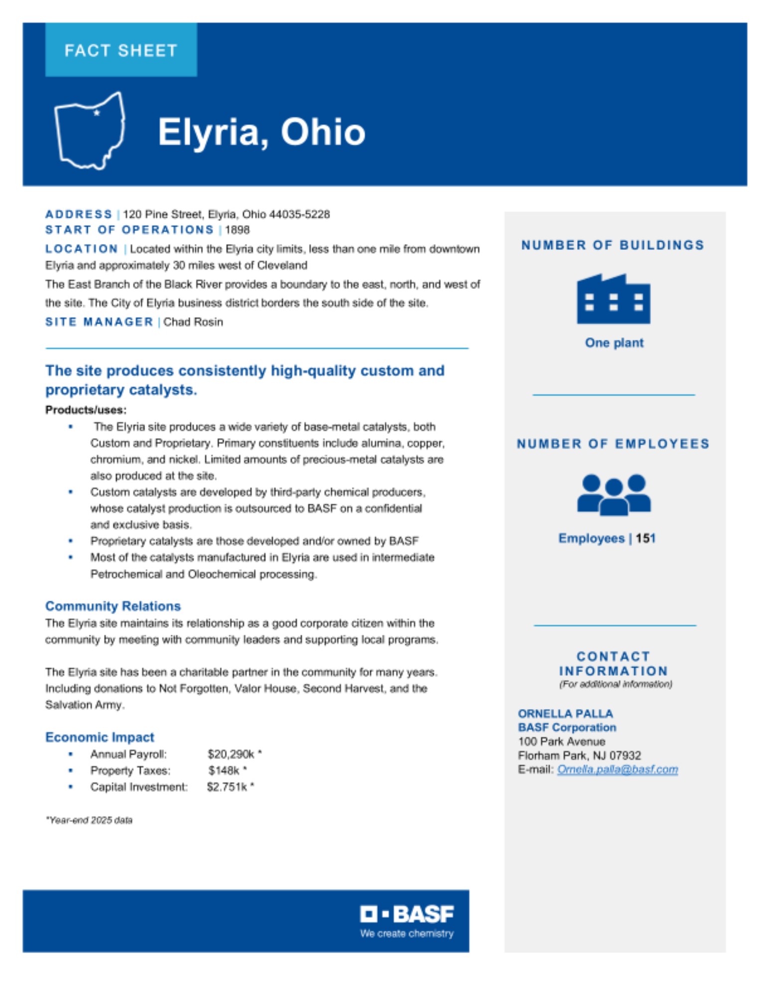 Elyria-OH-SiteFactSheet-February 2025 Elyria-OH-SiteFactSheet-February 2025