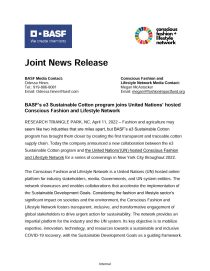 BASF's e3 Sustainable Cotton program joins United Nations' hosted Conscious  Fashion and Lifestyle Network